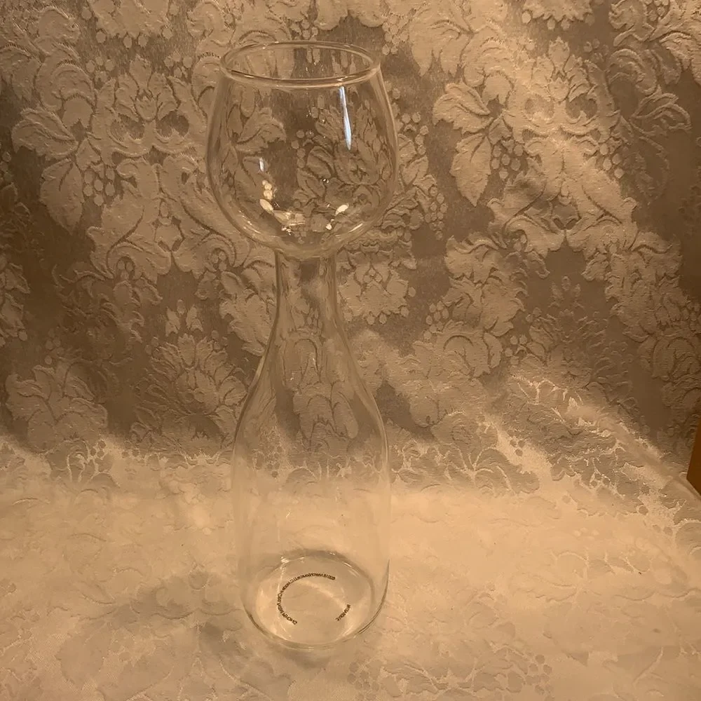 Wine Bottle Glass Refinery 25 Fluid Ounces Stylish Elegant Unique Playful Glass